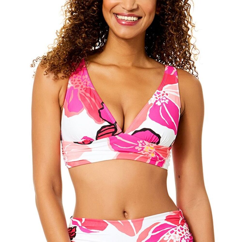 Anne Cole Womens Soft Shirred Band Bralette